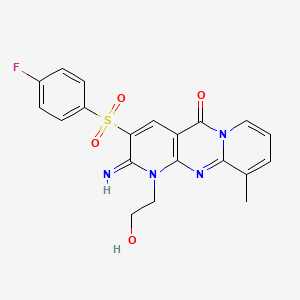 3-((4-fluorophenyl)sulfonyl)-1-(2-hydroxyethyl)-2-imino-10-methyl-1H-dipyrido[1,2-a:2',3'-d]pyrimidin-5(2H)-one