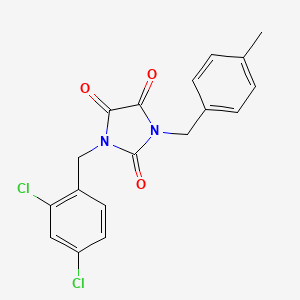 1-[(2,4-Dichlorophenyl)methyl]-3-[(4-methylphenyl)methyl]imidazolidine-2,4,5-trione