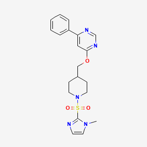 4-[[1-(1-Methylimidazol-2-yl)sulfonylpiperidin-4-yl]methoxy]-6-phenylpyrimidine
