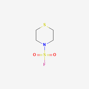 molecular formula C4H8FNO2S2 B3009419 Thiomorpholine-4-sulfonyl fluoride CAS No. 2460750-12-1