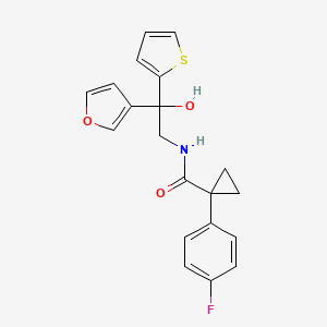 1-(4-fluorophenyl)-N-[2-(furan-3-yl)-2-hydroxy-2-(thiophen-2-yl)ethyl]cyclopropane-1-carboxamide