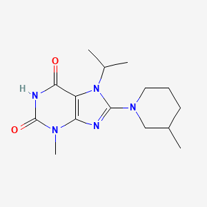 7-isopropyl-3-methyl-8-(3-methylpiperidin-1-yl)-1H-purine-2,6(3H,7H)-dione