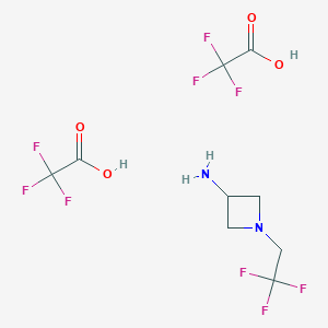 2,2,2-Trifluoroacetic acid;1-(2,2,2-trifluoroethyl)azetidin-3-amine