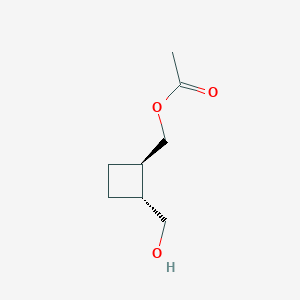 molecular formula C8H14O3 B3009436 [(1R,2R)-rel-2-(hydroxymethyl)cyclobutyl]methyl acetate CAS No. 2126143-01-7