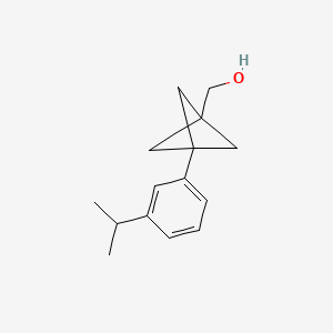 molecular formula C15H20O B3009437 [3-(3-Propan-2-ylphenyl)-1-bicyclo[1.1.1]pentanyl]methanol CAS No. 2287316-40-7