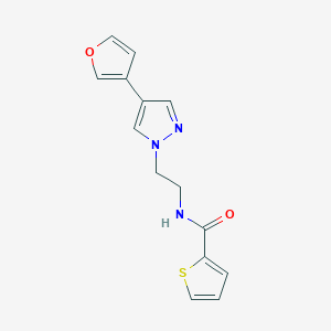 molecular formula C14H13N3O2S B3009450 N-(2-(4-(furan-3-yl)-1H-pyrazol-1-yl)ethyl)thiophene-2-carboxamide CAS No. 2034418-28-3