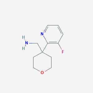 molecular formula C11H15FN2O B3009456 [4-(3-氟吡啶-2-基)氧杂-4-基]甲胺 CAS No. 1439896-69-1