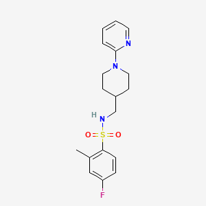 4-fluoro-2-methyl-N-((1-(pyridin-2-yl)piperidin-4-yl)methyl)benzenesulfonamide