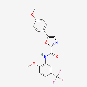 N-(2-methoxy-5-(trifluoromethyl)phenyl)-5-(4-methoxyphenyl)oxazole-2-carboxamide