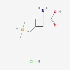 1-Amino-3-(trimethylsilylmethyl)cyclobutane-1-carboxylic acid;hydrochloride