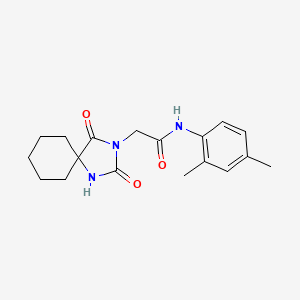molecular formula C18H23N3O3 B3009496 N-(2,4-二甲苯基)-2-(2,4-二氧代-1,3-二氮杂螺[4.5]癸-3-基)乙酰胺 CAS No. 850652-27-6