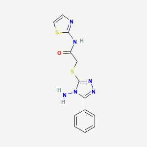 2-((4-amino-5-phenyl-4H-1,2,4-triazol-3-yl)thio)-N-(thiazol-2-yl)acetamide