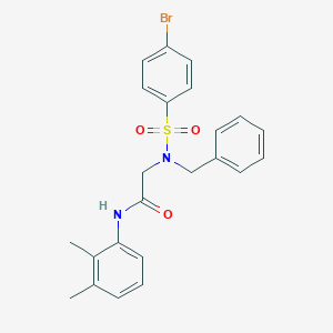 molecular formula C23H23BrN2O3S B300951 2-{benzyl[(4-bromophenyl)sulfonyl]amino}-N-(2,3-dimethylphenyl)acetamide 