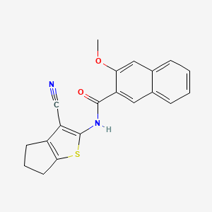 N-(3-cyano-5,6-dihydro-4H-cyclopenta[b]thiophen-2-yl)-3-methoxynaphthalene-2-carboxamide