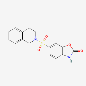 molecular formula C16H14N2O4S B3009529 6-(3,4-dihydroisoquinolin-2(1H)-ylsulfonyl)-1,3-benzoxazol-2(3H)-one CAS No. 877804-61-0