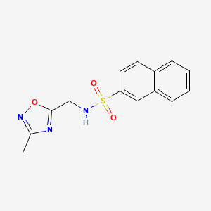N-((3-methyl-1,2,4-oxadiazol-5-yl)methyl)naphthalene-2-sulfonamide