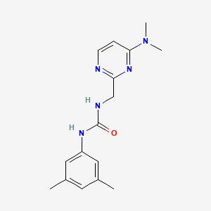 molecular formula C16H21N5O B3009537 1-((4-(Dimethylamino)pyrimidin-2-yl)methyl)-3-(3,5-dimethylphenyl)urea CAS No. 1796993-82-2