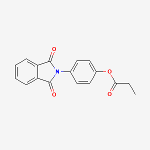 molecular formula C17H13NO4 B3009541 4-(1,3-Dioxoisoindolin-2-yl)phenyl propionate CAS No. 294653-91-1