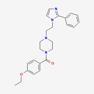 (4-ethoxyphenyl)(4-(2-(2-phenyl-1H-imidazol-1-yl)ethyl)piperazin-1-yl)methanone