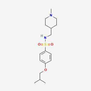4-isobutoxy-N-((1-methylpiperidin-4-yl)methyl)benzenesulfonamide