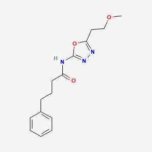 N-(5-(2-methoxyethyl)-1,3,4-oxadiazol-2-yl)-4-phenylbutanamide