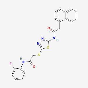 N-(2-fluorophenyl)-2-((5-(2-(naphthalen-1-yl)acetamido)-1,3,4-thiadiazol-2-yl)thio)acetamide