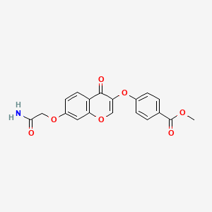 Methyl 4-[7-(carbamoylmethoxy)-4-oxochromen-3-yloxy]benzoate