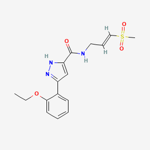 3-(2-Ethoxyphenyl)-N-[(E)-3-methylsulfonylprop-2-enyl]-1H-pyrazole-5-carboxamide