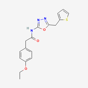 2-(4-ethoxyphenyl)-N-(5-(thiophen-2-ylmethyl)-1,3,4-oxadiazol-2-yl)acetamide