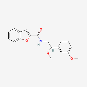 molecular formula C19H19NO4 B3009579 N-(2-甲氧基-2-(3-甲氧基苯基)乙基)苯并呋喃-2-甲酰胺 CAS No. 1797355-20-4