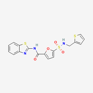 N-(benzo[d]thiazol-2-yl)-5-(N-(thiophen-2-ylmethyl)sulfamoyl)furan-2-carboxamide