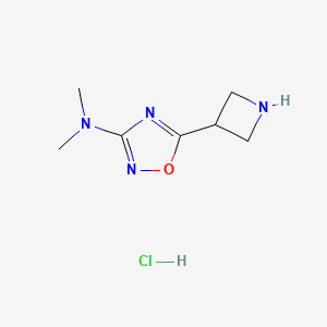 5-(Azetidin-3-yl)-N,N-dimethyl-1,2,4-oxadiazol-3-amine;hydrochloride