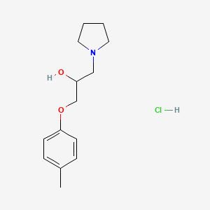 molecular formula C14H22ClNO2 B3009604 1-(Pyrrolidin-1-yl)-3-(p-tolyloxy)propan-2-ol hydrochloride CAS No. 1217106-62-1