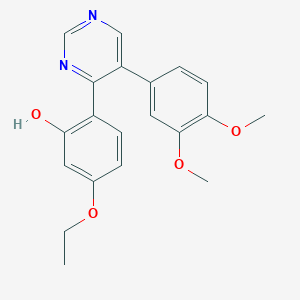 molecular formula C20H20N2O4 B3009607 2-(5-(3,4-Dimethoxyphenyl)pyrimidin-4-yl)-5-ethoxyphenol CAS No. 902031-56-5