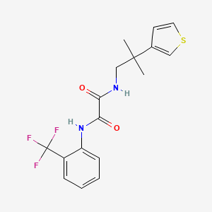 molecular formula C17H17F3N2O2S B3009610 N1-(2-methyl-2-(thiophen-3-yl)propyl)-N2-(2-(trifluoromethyl)phenyl)oxalamide CAS No. 2309799-48-0
