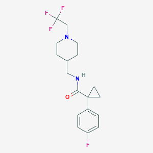 1-(4-Fluorophenyl)-N-[[1-(2,2,2-trifluoroethyl)piperidin-4-yl]methyl]cyclopropane-1-carboxamide