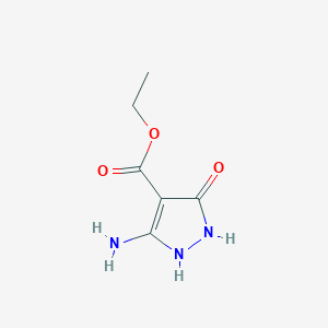 molecular formula C6H9N3O3 B3009618 5-氨基-3-氧代-2,3-二氢-1H-吡唑-4-羧酸乙酯 CAS No. 52565-83-0