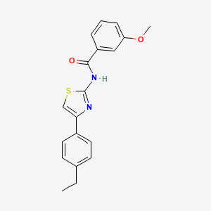 molecular formula C19H18N2O2S B3009620 N-[4-(4-乙基苯基)-1,3-噻唑-2-基]-3-甲氧基苯甲酰胺 CAS No. 313366-44-8