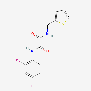 molecular formula C13H10F2N2O2S B3009623 N'-(2,4-difluorophenyl)-N-(thiophen-2-ylmethyl)oxamide CAS No. 838903-83-6