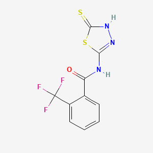 N-(5-mercapto-1,3,4-thiadiazol-2-yl)-2-(trifluoromethyl)benzamide