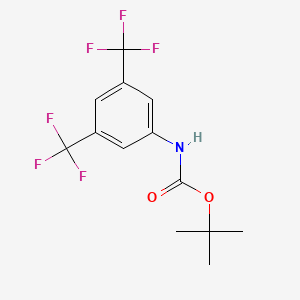 molecular formula C13H13F6NO2 B3009635 tert-butyl N-[3,5-bis(trifluoromethyl)phenyl]carbamate CAS No. 26684-29-7