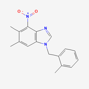 5,6-dimethyl-1-(2-methylbenzyl)-4-nitro-1H-1,3-benzimidazole
