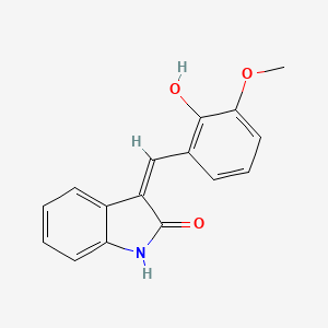 (3Z)-3-[(2-hydroxy-3-methoxyphenyl)methylidene]-1H-indol-2-one