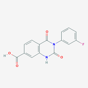 3-(3-Fluorophenyl)-2,4-dioxo-1,2,3,4-tetrahydroquinazoline-7-carboxylic acid