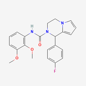 molecular formula C22H22FN3O3 B3009654 N-(2,3-dimethoxyphenyl)-1-(4-fluorophenyl)-3,4-dihydropyrrolo[1,2-a]pyrazine-2(1H)-carboxamide CAS No. 899749-99-6