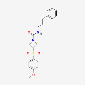3-((4-methoxyphenyl)sulfonyl)-N-(3-phenylpropyl)azetidine-1-carboxamide