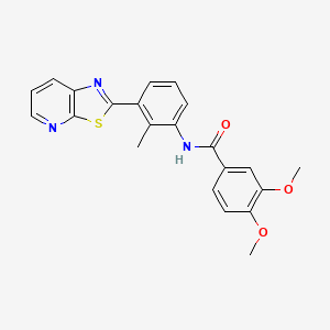 3,4-dimethoxy-N-(2-methyl-3-(thiazolo[5,4-b]pyridin-2-yl)phenyl)benzamide