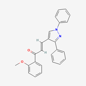 (E)-3-(1,3-diphenylpyrazol-4-yl)-1-(2-methoxyphenyl)prop-2-en-1-one