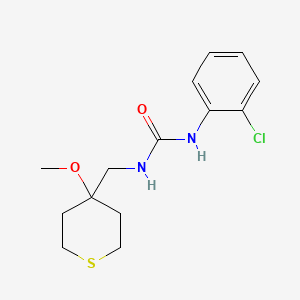 1-(2-chlorophenyl)-3-((4-methoxytetrahydro-2H-thiopyran-4-yl)methyl)urea