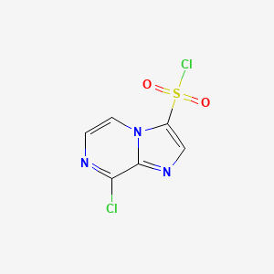 molecular formula C6H3Cl2N3O2S B3009692 8-Chloroimidazo[1,2-a]pyrazine-3-sulfonyl chloride CAS No. 2490402-40-7